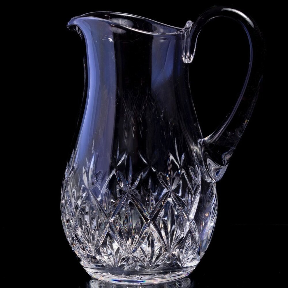 Tiffany and Co. Crystal Water Pitcher With Hand-Cut Floral Design | Sybil